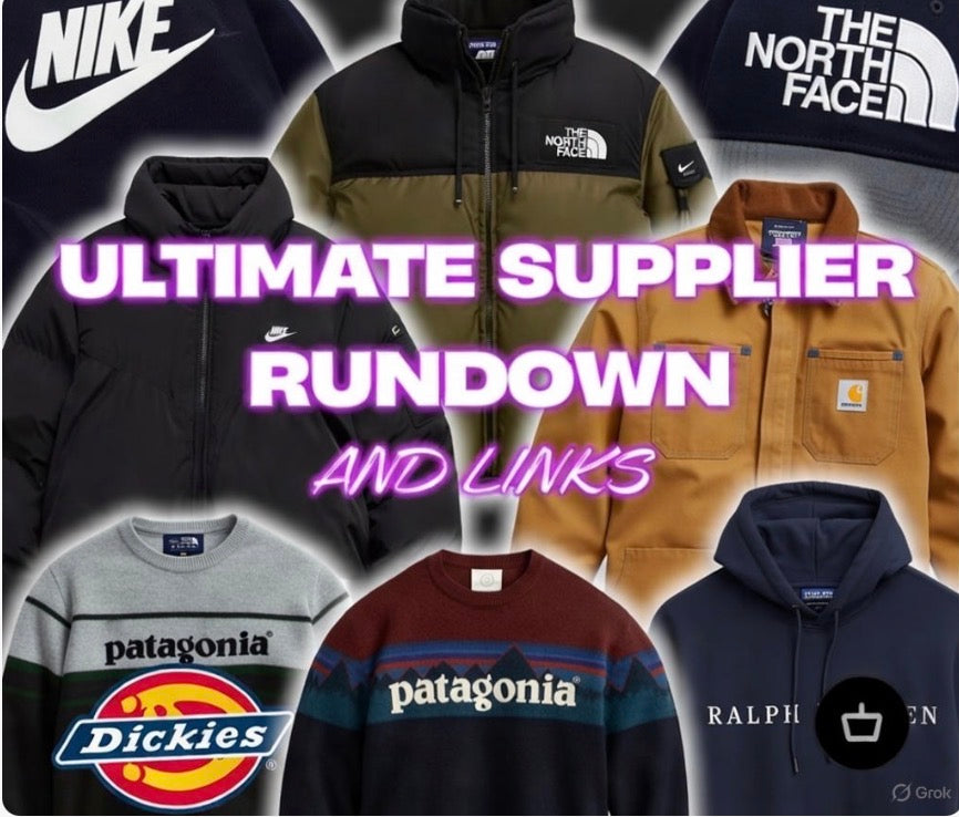 Ultimate Supplier Rundown and Links
