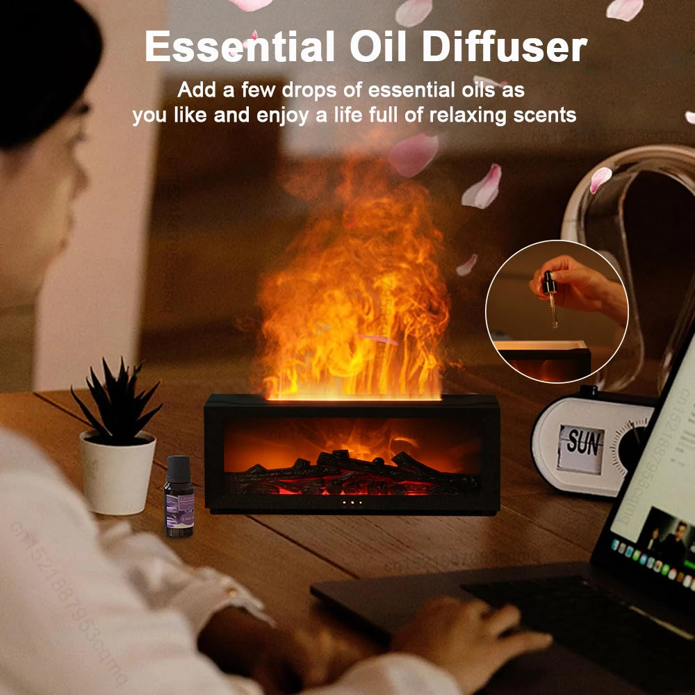 Transform Your Space with the LED Flame Aroma Humidifier – Ultimate Relaxation & Fragrance Diffuser