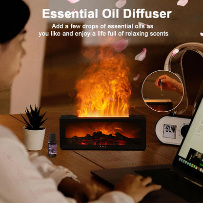 Transform Your Space with the LED Flame Aroma Humidifier – Ultimate Relaxation & Fragrance Diffuser