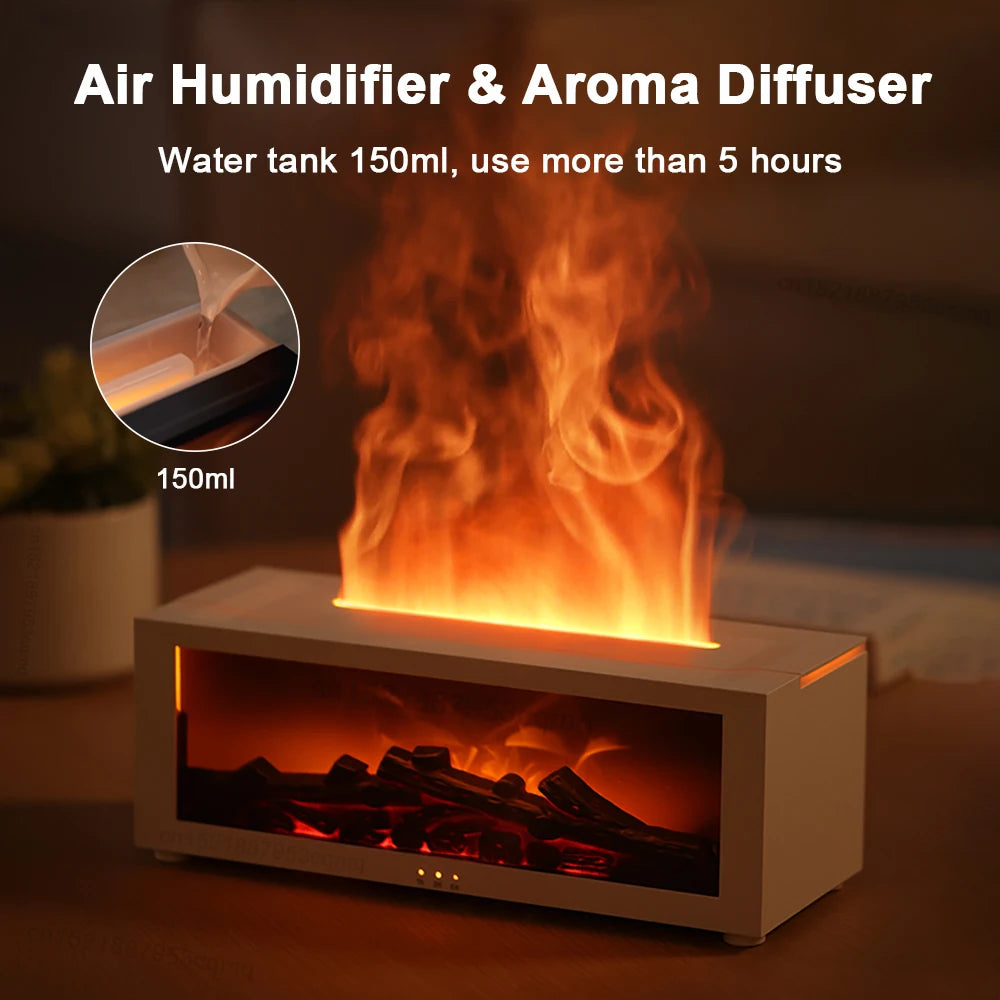 Transform Your Space with the LED Flame Aroma Humidifier – Ultimate Relaxation & Fragrance Diffuser